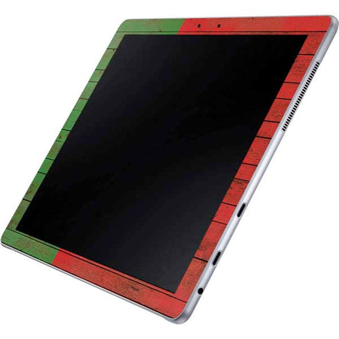 Portuguese Flag Dark Wood Galaxy Book 12in Skin